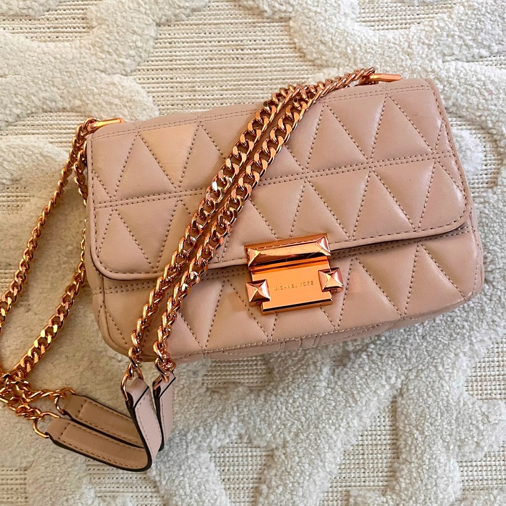 Michael Kors Quilted Bag, Rose-gold Hardware